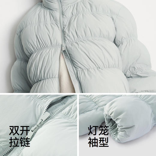 森马羽绒服女冬季90绒子oversize肌理立领2025新款慵懒温柔面包服 商品图3