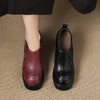 OLD A1365防水台高跟鞋小皮鞋气质深口单鞋 商品缩略图0