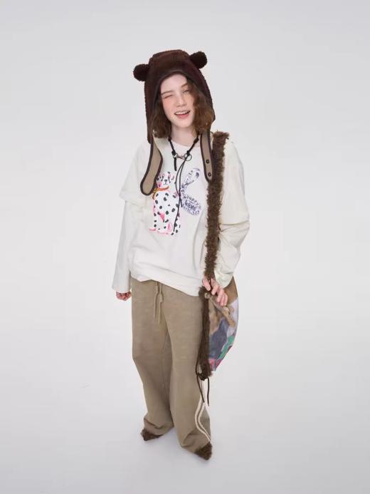 local tag/It24awk32/小狗的房间毛绒包 双面抽绳可调节斜跨单肩 商品图2