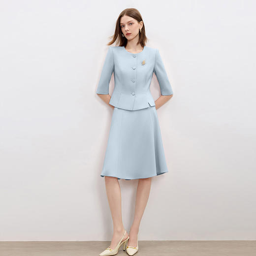 IWY/高级感蓝色西装套装裙女新款秋季女神范两件套职业半裙CS2477 商品图3