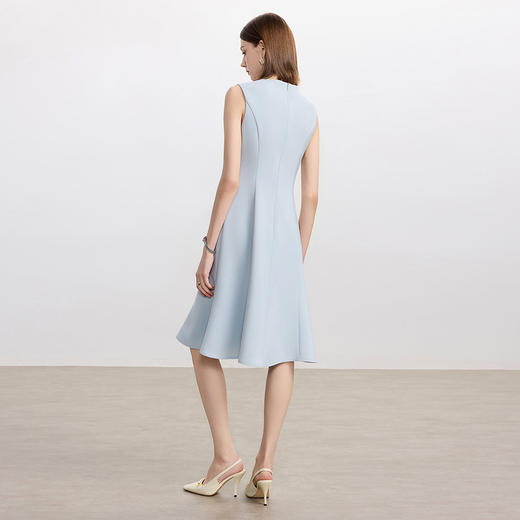 IWY/蓝色无袖连衣裙女气质显瘦包臀鱼尾西装背心裙通勤职业裙子Q1440 商品图4
