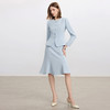 IWY/时尚蓝色西装外套连衣裙女气质优雅主持上镜职业套裙工作服C2345+Q1440 商品缩略图2