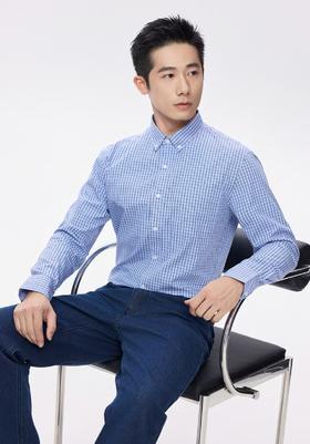 佐丹奴男装25年商场同款纯棉休闲衬衫01045037