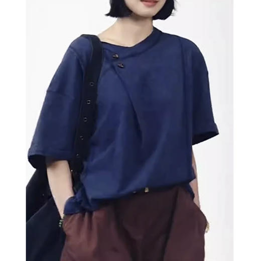 裁缝学苑AH64圆领不规则短袖T恤纸样女装新款宽松显瘦上衣样板图纸 商品图4