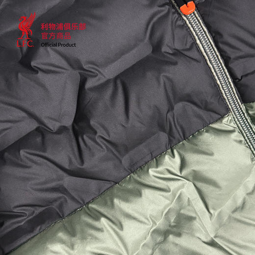 【官方正版】利物浦俱乐部 | 灰绿色拼色羽绒马甲秋冬保暖通勤上衣 商品图1