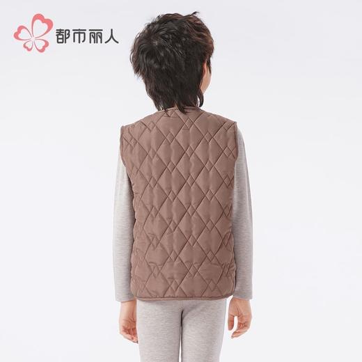 都市丽人睡衣男童女童可穿风衣布夹棉儿童家居服背心上衣JHH9C6 商品图3