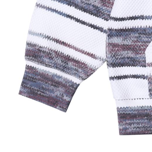 WY1145SDSA男士秋冬新款痞帅男装美式撞色条纹连帽卫衣百搭针织上衣时尚 商品图4