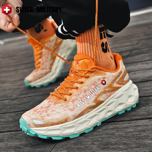 【透气贾卡网面 Q弹缓震发泡中底 四季都能穿】瑞士军工SWISS MILITARY 耐磨防滑 软底运动鞋厚底休闲鞋 商品图1