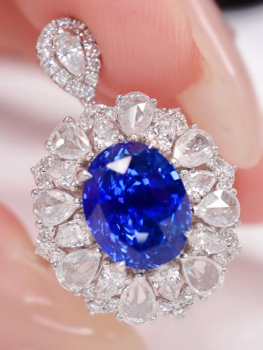 2.7ct刻面蓝宝石戒指吊坠两用 商品图5