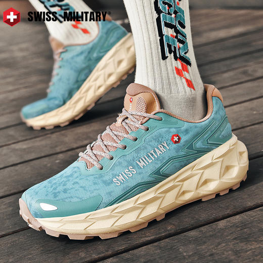 【透气贾卡网面 Q弹缓震发泡中底 四季都能穿】瑞士军工SWISS MILITARY 耐磨防滑 软底运动鞋厚底休闲鞋 商品图8