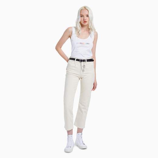 011334769143 卡尔文克雷恩Calvin Klein CK Jeans 女士休闲潮流针扣别针时尚中性风链条腰带 DC0463H4900【85cm】 商品图3