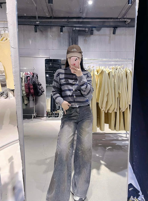 缪缪 25早秋新款条纹开衫 订织订染美利奴进口面料（TM） 商品图5