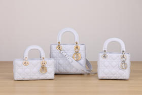 迪奥 Lady D-Joy 超迷你手袋 衬衫蓝色（冰川蓝）羊皮革藤格纹戴妃包（LZ）