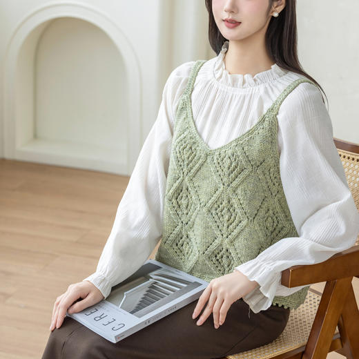 苏苏姐家浅絮吊带手工diy棒针钩针毛线团自制材料包 商品图3