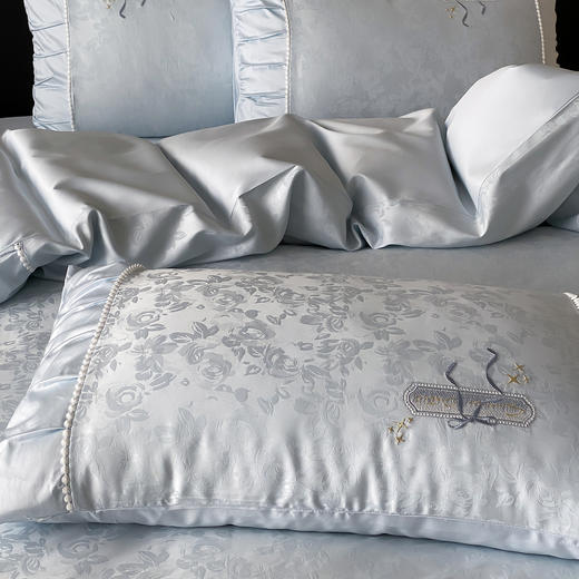 【热卖推荐】自然醒50支全棉提花四件套-晨露微光AN 商品图9