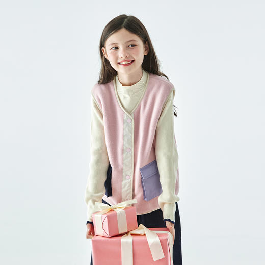 棵初拼色摇粒绒马甲878K258011CD 商品图2