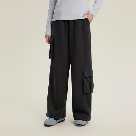 笛莎Deesha青少年女童裤子2025冬季女童加绒宽松潮酷工装裤 商品图2