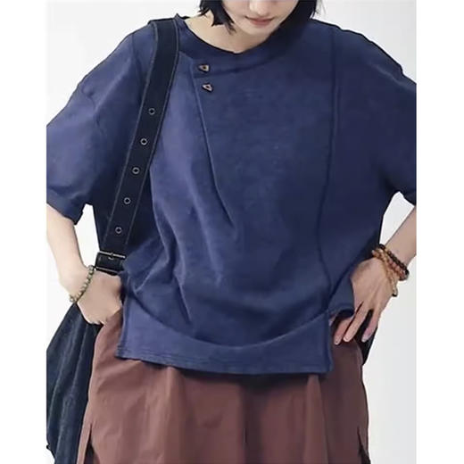 裁缝学苑AH64圆领不规则短袖T恤纸样女装新款宽松显瘦上衣样板图纸 商品图3