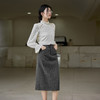 奢姿大码女装2025秋季时尚简约纽扣设计半身裙胖妹妹气质通勤裙子9953494290 商品缩略图4