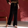 QS真丝丝绒阔腿裤女2025新款秋冬休闲高端丝绒长裤宽松1797 商品缩略图2