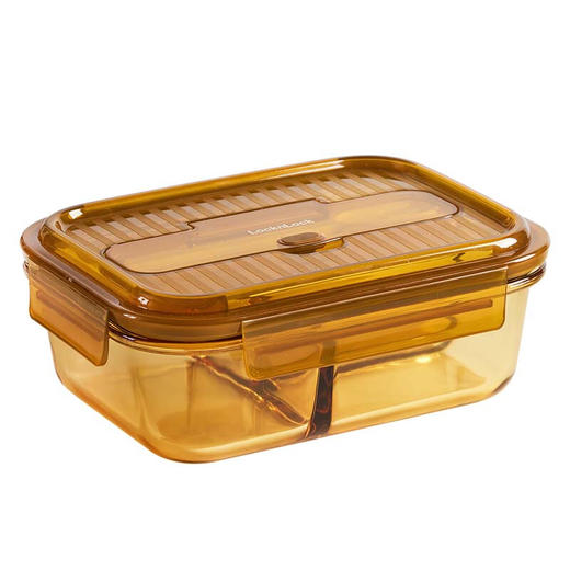 【分仓直发包邮】乐扣乐扣琥珀色玻璃长方形三分格保鲜LCB231FU 商品图1