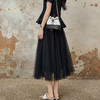 奢姿大码女装2025秋季时尚减龄网纱半身裙胖妹妹气质优雅百搭裙子9953453603B 商品缩略图3
