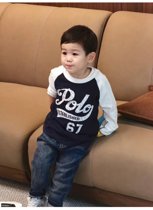 25新款 R.L儿童马球 长袖纯棉打底重工T恤 TZ010 商品图5