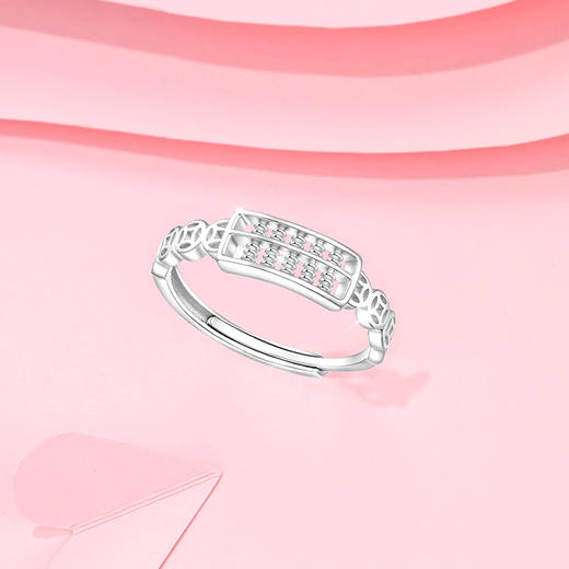 【财源广进】卡蒂罗/KADER 如意算盘戒指  新中式财富铜钱小众设计来财国风个性设计可调节单戒 商品图2