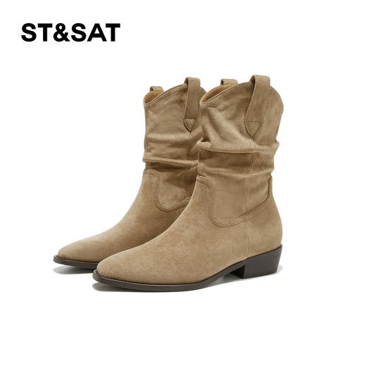 星期六英伦复古中筒时装靴SSD4116T2N 商品图7