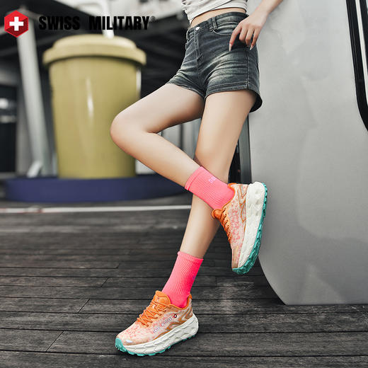 【透气贾卡网面 Q弹缓震发泡中底 四季都能穿】瑞士军工SWISS MILITARY 耐磨防滑 软底运动鞋厚底休闲鞋 商品图12