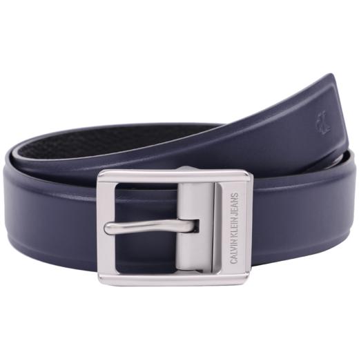 011334796729 卡尔文克雷恩Calvin Klein CK Jeans男士经典商务双面两用同色系方型针扣式牛皮腰带HC0617 商品图2