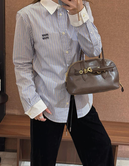 𝐦𝐢𝐮𝟐𝟓新款棉府绸衬衫 两穿 商品图5