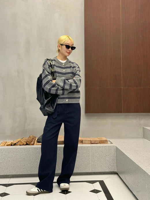 缪缪 25早秋新款条纹开衫 订织订染美利奴进口面料（TM） 商品图4