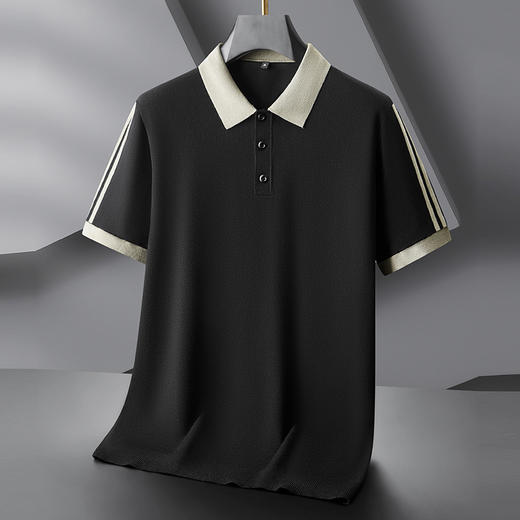 【DPF】大依优型大码男装时尚休闲商务翻领短袖毛衣POLO衫男半袖针织衫 商品图2