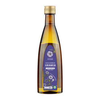 关中油坊 有机亚麻籽油500ml 物理压榨可热炒食用油 高亚麻酸 /粮油调味 /食用油 /亚麻籽油/火麻油 商品图2