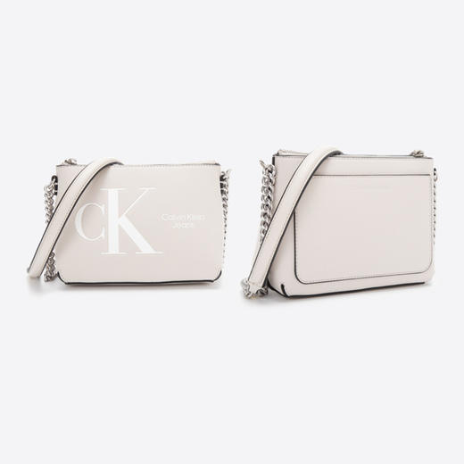 706456533764 卡尔文克雷恩Calvin Klein CK女包经典大众醒目哑光压纹LOGO拉链链条单肩斜挎包礼物DH3104【21*8.5*14.5cm】 商品图2