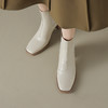 阿么手工女鞋气质高跟切尔西靴秋冬新款简约百搭方头真皮短靴5CM 商品缩略图3