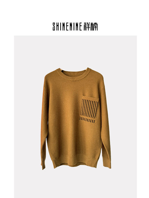 431443221竖纹口袋针织衫 商品图2