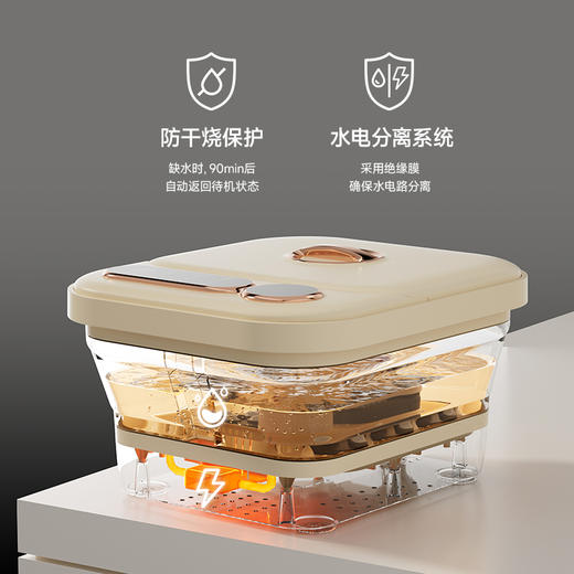 【自在暖泡过足瘾！】康佳泡脚桶足浴盆KZYP-5008S 按摩加热全自动洗脚盆 电动恒温养生高深足浴桶方便拆卸 商品图5