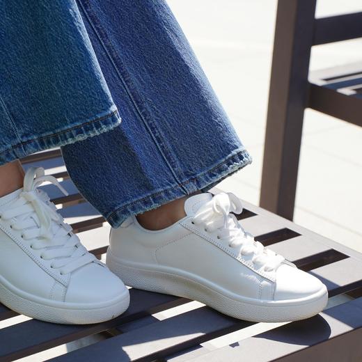 【定制真皮小白鞋】这是一双会呼吸的小白鞋~  外层牛皮 里层羊皮 柔软舒适  四季百搭  平底休闲真皮板鞋 商品图3