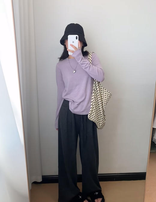 老米优品🎈预售15天发！ 《软糯限定 . 糯米羊绒感阔腿裤》小直筒阔腿，显瘦不臃肿，炒鸡舒服的一条！！K250903A 商品图4