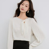 「自」全新升级【铂金会员165/天猫219/差价54】(44144)洛诗琳新款V领系带雪纺衫2025秋季气质百搭飘带雪纺衬衫女 商品缩略图1