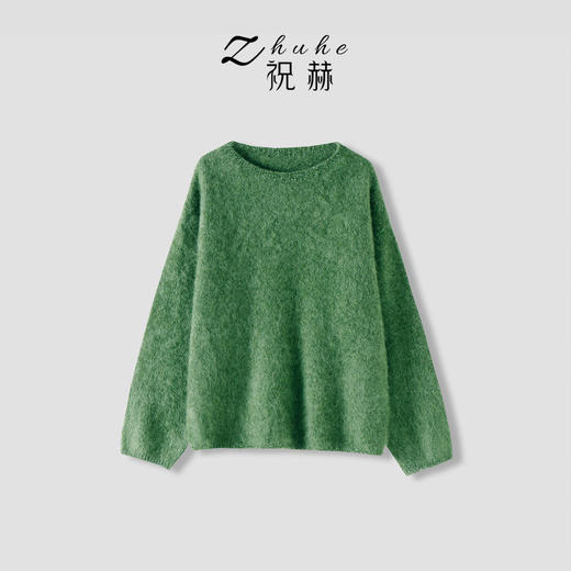 （合作款）羊毛羊绒混纺软糯花纱针织衫 yb1022019 商品图6