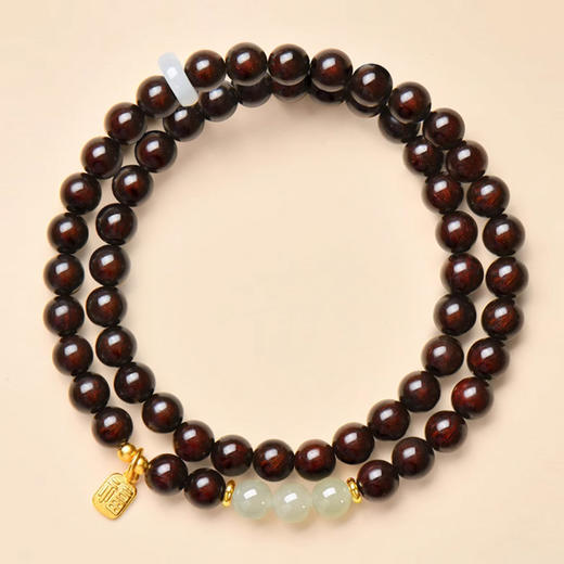 福禄寿和田玉小叶紫檀手串6mm 商品图0