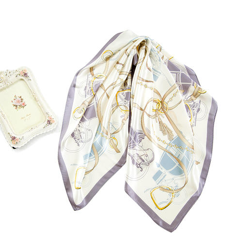 鑫缘真丝素绉缎方巾 HA4800 商品图6