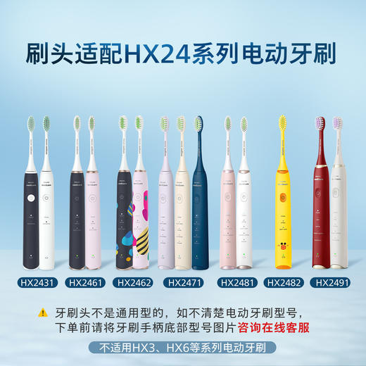9923410708561 飞利浦PHILIPS 电动牙刷头牙菌斑洁净5支装适配HX2431/2471 商品图5