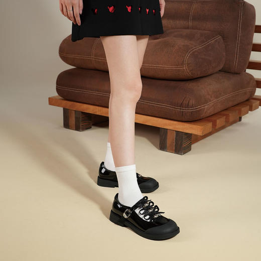 Westory2025年秋季圆头甜酷玛丽珍“洛丽塔”甜酷休闲单鞋S25CE76301 商品图1
