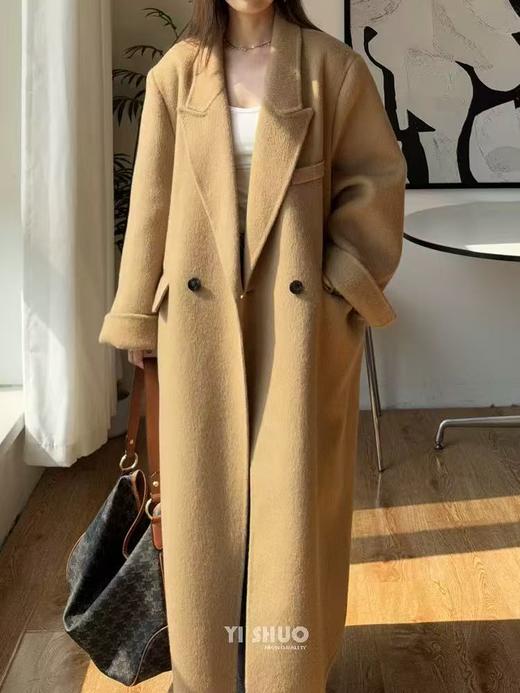 【YW】无忧购韩版宽松廓形百搭正肩双面羊毛大衣8812枪脖领（现货48小时发货） 商品图4
