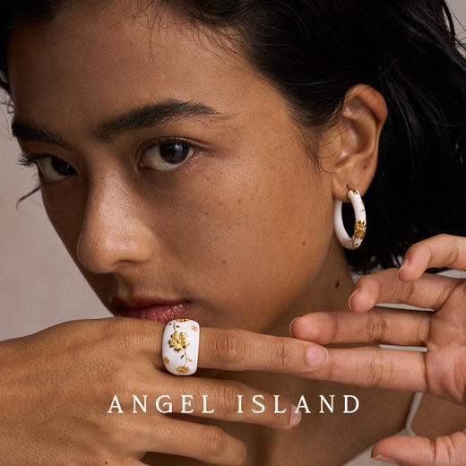 ANGEL ISLAND「花园」彩色/白色滴釉浮雕花卉戒指 商品图7