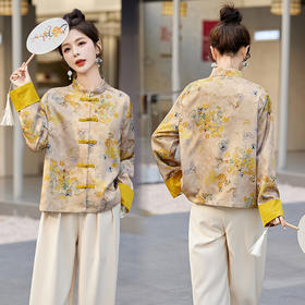 HR MDN8808新中式外套宽松休闲国风唐装上衣